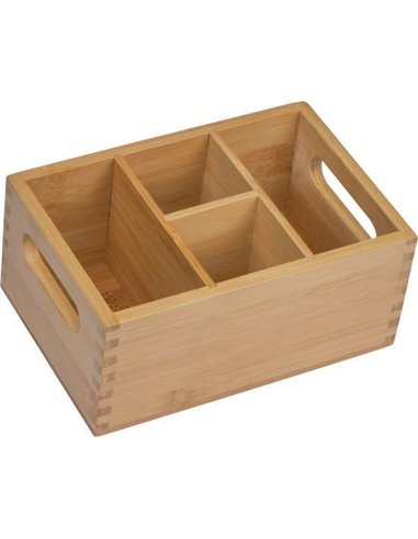 Θήκη για μαχαιροπίρουνα ξύλινη μεγάλη 18x12x8εκ.