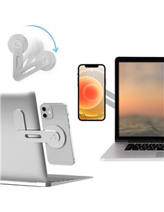 POWERTECH βάση για smartphone PT-1352, μαγνητική, ασημί