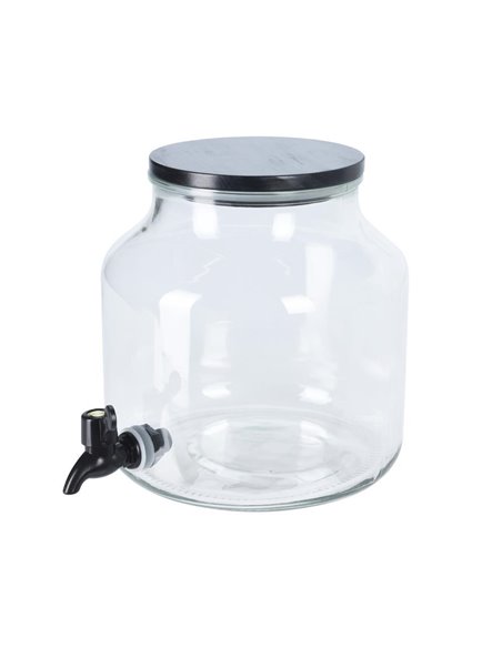 Γυάλινο δοχείο με βρυσάκι 5,2l.