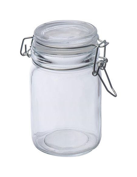 Δοχείο γυάλινο με αεροστεγές κλείσιμο 200 ml. Υ11,5xØ9εκ.