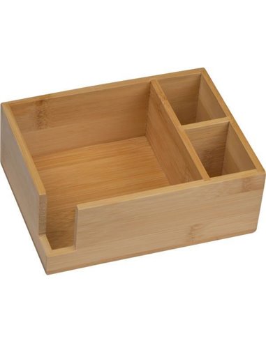 Θήκη για μαχαιροπίρουνα ξύλινη μικρή 16x12x6εκ.