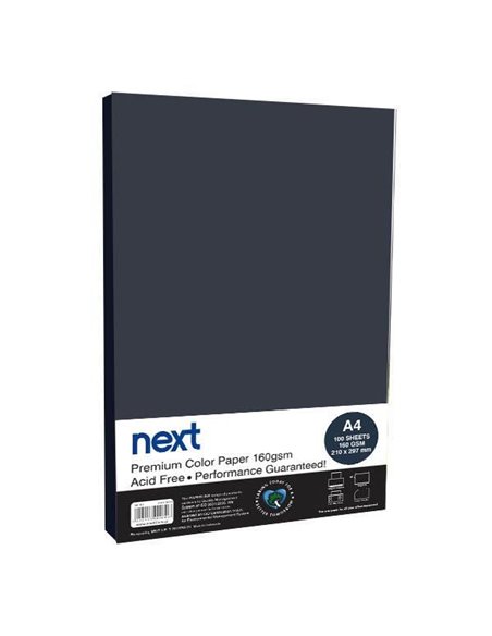 Χαρτόνι φωτοαντιγραφικό μαύρο Α4,160γρ,100φ.