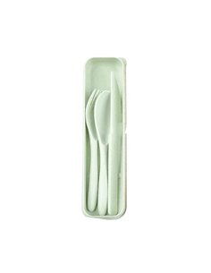 Σετ μαχαιροπήρουνα σε θήκη πράσινο Υ3x22x6εκ.