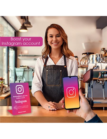 POWERTECH NFC επιτραπέζιο stand Follow us on Instagram PT-1405