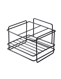 Θήκη οργάνωσης νεροχύτη μαύρη μεταλλική Υ12x18,5x10εκ.