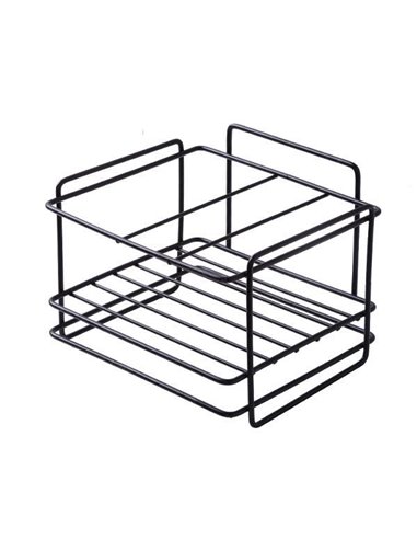 Θήκη οργάνωσης νεροχύτη μαύρη μεταλλική Υ12x18,5x10εκ.