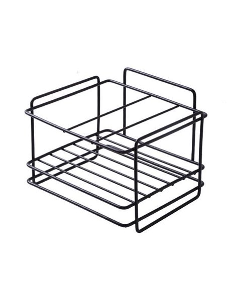 Θήκη οργάνωσης νεροχύτη μαύρη μεταλλική Υ12x18,5x10εκ.