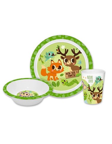 Σετ φαγητού 3 τμχ Into the Forest 29x8xH24cm