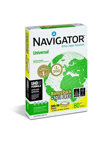 Φωτοαντιγραφικό χαρτί Navigator Uni Α4 550 φύλλα 80γρ.