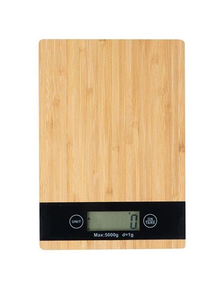Ζυγαριά ψηφιακή κουζίνας eco από ξύλο μπαμπού 1g - 5Kg.