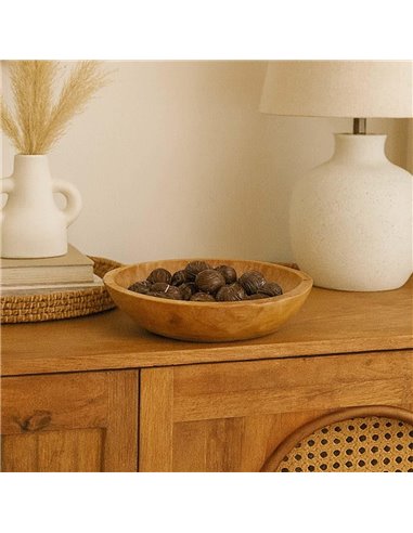 Πιάτο ανακυκλωμένο ξύλο teak Υ4xØ25εκ