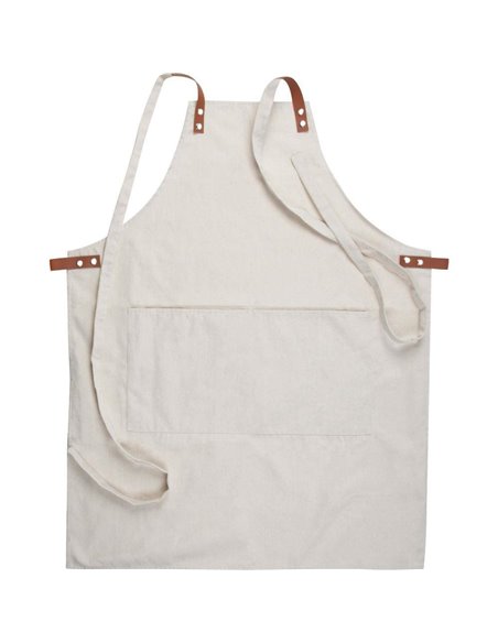 Ποδιά barista - σερβιτόρου από βαμβάκι, μπεζ Υ88x66x5εκ.