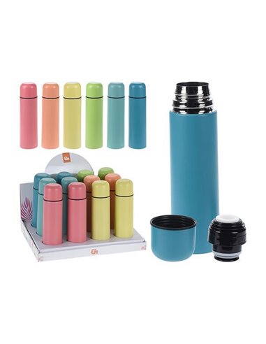 Θερμός - μπουκάλι ανοιξείδωτο 500ml κοκτέηλ 6 χρώματα