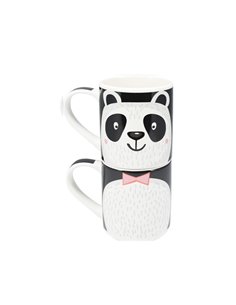 Κούπα από πορσελάνη πάντα 265ml σετ 2 τεμάχια 11,5x7,7xY8,5εκ.