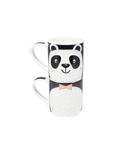 Κούπα από πορσελάνη πάντα 265ml σετ 2 τεμάχια 11,5x7,7xY8,5εκ.