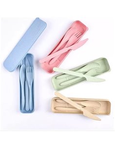 Σετ μαχαιροπήρουνα σε θήκη Υ3x22x6εκ. κοκτέηλ 4 χρωμάτων