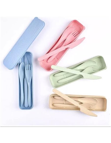 Σετ μαχαιροπήρουνα σε θήκη Υ3x22x6εκ. κοκτέηλ 4 χρωμάτων