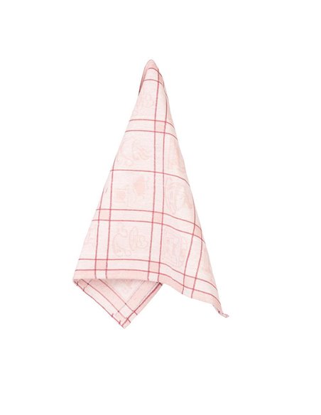 Πετσέτα-ποτηρόπανo κουζίνας "Coffee" κόκκινο λινό 45x65εκ.