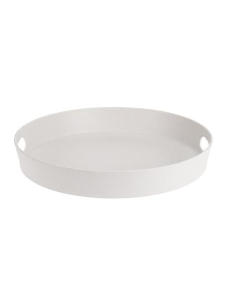 Δίσκος σερβιρίσματός από bamboo Ø30xY4εκ. λευκός