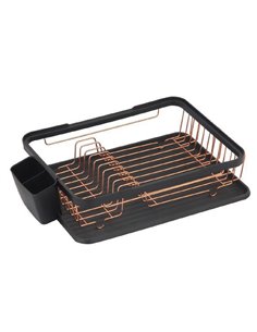 Πιατοθήκη χαλκού με θήκη για σκεύη και δίσκο 43,5x31,5x11,5εκ.