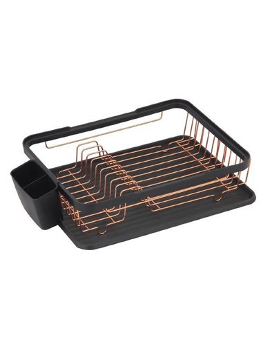 Πιατοθήκη χαλκού με θήκη για σκεύη και δίσκο 43,5x31,5x11,5εκ.