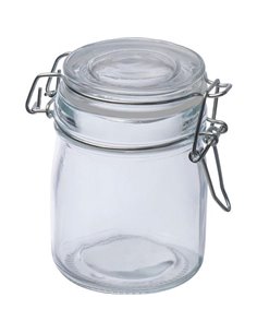 Δοχείο γυάλινο με αεροστεγές κλείσιμο 150 ml. Υ9,2xØ5,7εκ.
