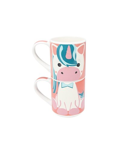 Κούπα από πορσελάνη unicorn 265ml σετ 2 τεμάχια 11,5x7,7xY8,5εκ.