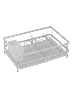 Πιατοθήκη αλουμινίου με θήκη για σκεύη και δίσκο 42,5x30,3x14,4εκ.