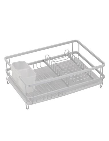 Πιατοθήκη αλουμινίου με θήκη για σκεύη και δίσκο 42,5x30,3x14,4εκ.