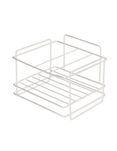 Θήκη οργάνωσης νεροχύτη λευκή μεταλλική Υ12x18,5x10εκ.