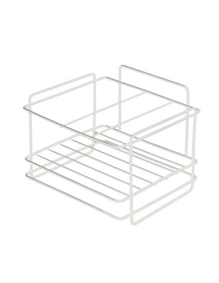 Θήκη οργάνωσης νεροχύτη λευκή μεταλλική Υ12x18,5x10εκ.