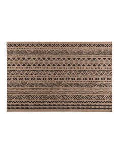 Σουπλά φαγητού υφασμάτινα με γεωμετρικό σχέδιο, φυσικό-μαύρο, 45x30εκ.