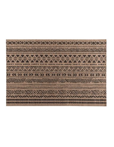 Σουπλά φαγητού υφασμάτινα με γεωμετρικό σχέδιο, φυσικό-μαύρο, 45x30εκ.