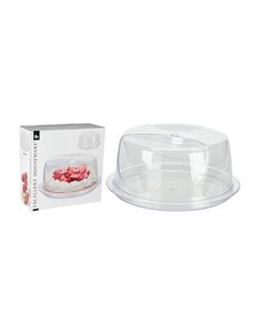 Τουρτιέρα στρογγυλή, πλαστική με καπάκι Ø34xY15εκ.