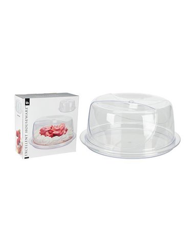 Τουρτιέρα στρογγυλή, πλαστική με καπάκι Ø34xY15εκ.