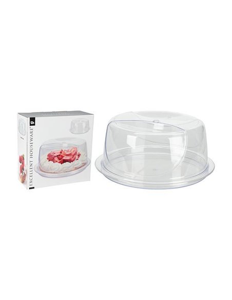 Τουρτιέρα στρογγυλή, πλαστική με καπάκι Ø34xY15εκ.