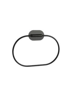 Πετσετοκρεμάστρα μεταλλική επιτοίχια Loft Nextdeco μαύρη Υ13,88x12,5x15,75εκ.