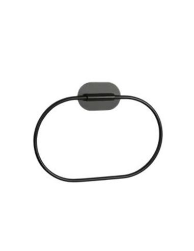 Πετσετοκρεμάστρα μεταλλική επιτοίχια Loft Nextdeco μαύρη Υ13,88x12,5x15,75εκ.