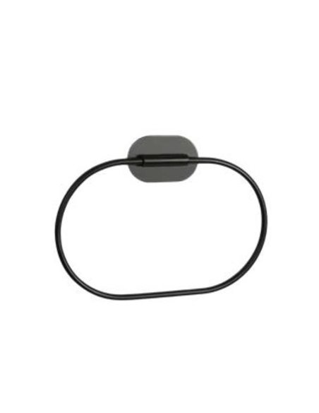 Πετσετοκρεμάστρα μεταλλική επιτοίχια Loft Nextdeco μαύρη Υ13,88x12,5x15,75εκ.