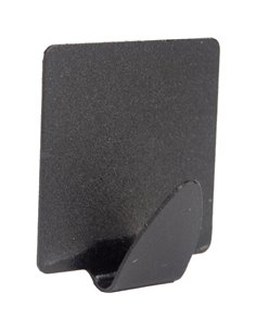 Αυτοκόλλητα άγκιστρα  σετ 6 Υ2x3,5x3,5εκ, μαύρο