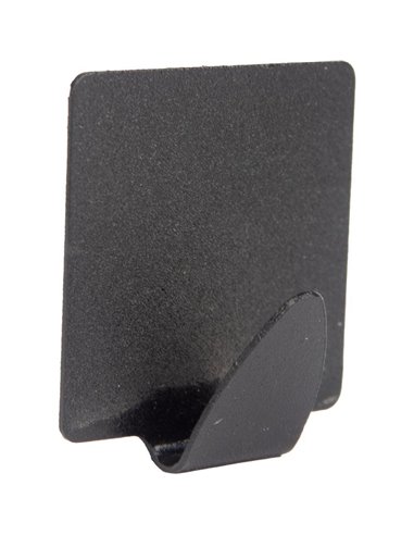 Αυτοκόλλητα άγκιστρα  σετ 6 Υ2x3,5x3,5εκ, μαύρο