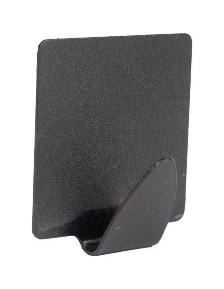 Αυτοκόλλητα άγκιστρα  σετ 6 Υ2x3,5x3,5εκ, μαύρο