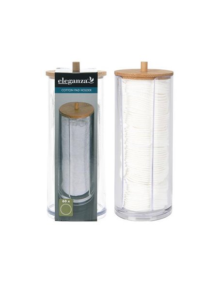 Θήκη για δίσκους ντεμακιγιαζ ακρυλική γεμάτη Ø7xY18,5εκ.