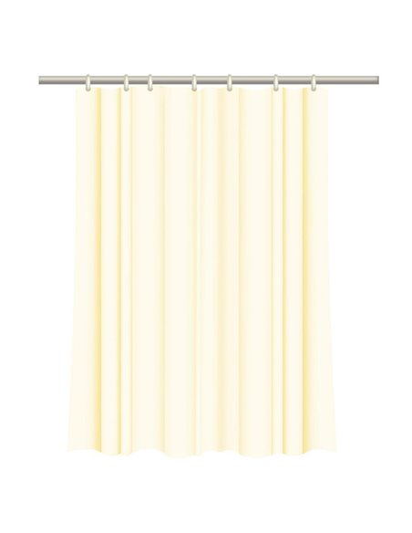 Κουρτίνα μπάνιου με 12 κρίκους μπεζ  Υ200x180εκ