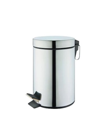 Κάδος απορριμάτων με πεντάλ 7lt inox Y 32cm Ø20cm