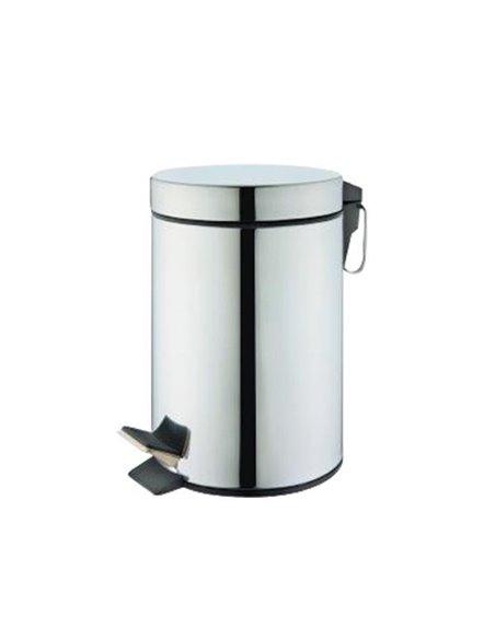Κάδος απορριμάτων με πεντάλ 7lt inox Y 32cm Ø20cm