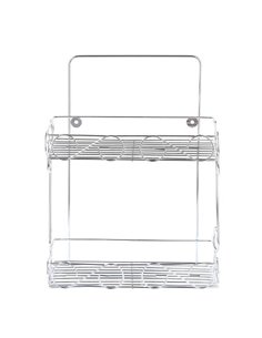 Εταζέρα χρωμίου για το μπάνιο με 2 ράφια