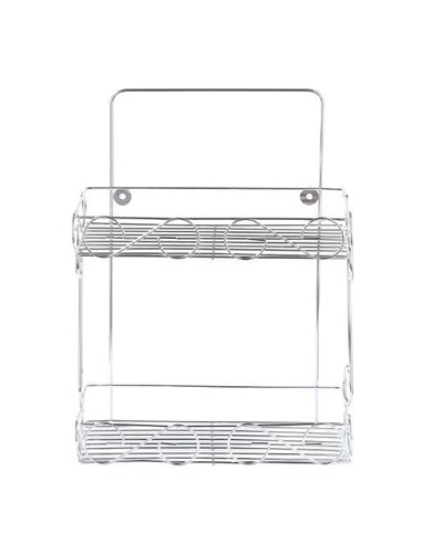 Εταζέρα χρωμίου για το μπάνιο με 2 ράφια