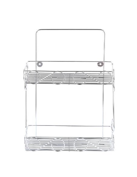 Εταζέρα χρωμίου για το μπάνιο με 2 ράφια