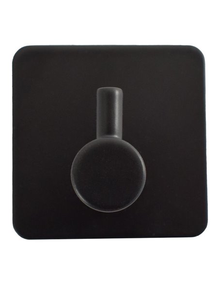 Αυτοκόλλητο άγκιστρο Υ3x4,5x4,5εκ. μαύρο